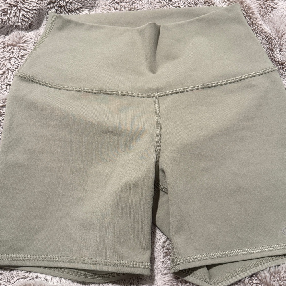 ALO Yoga Sage Green High-Waist Shorts